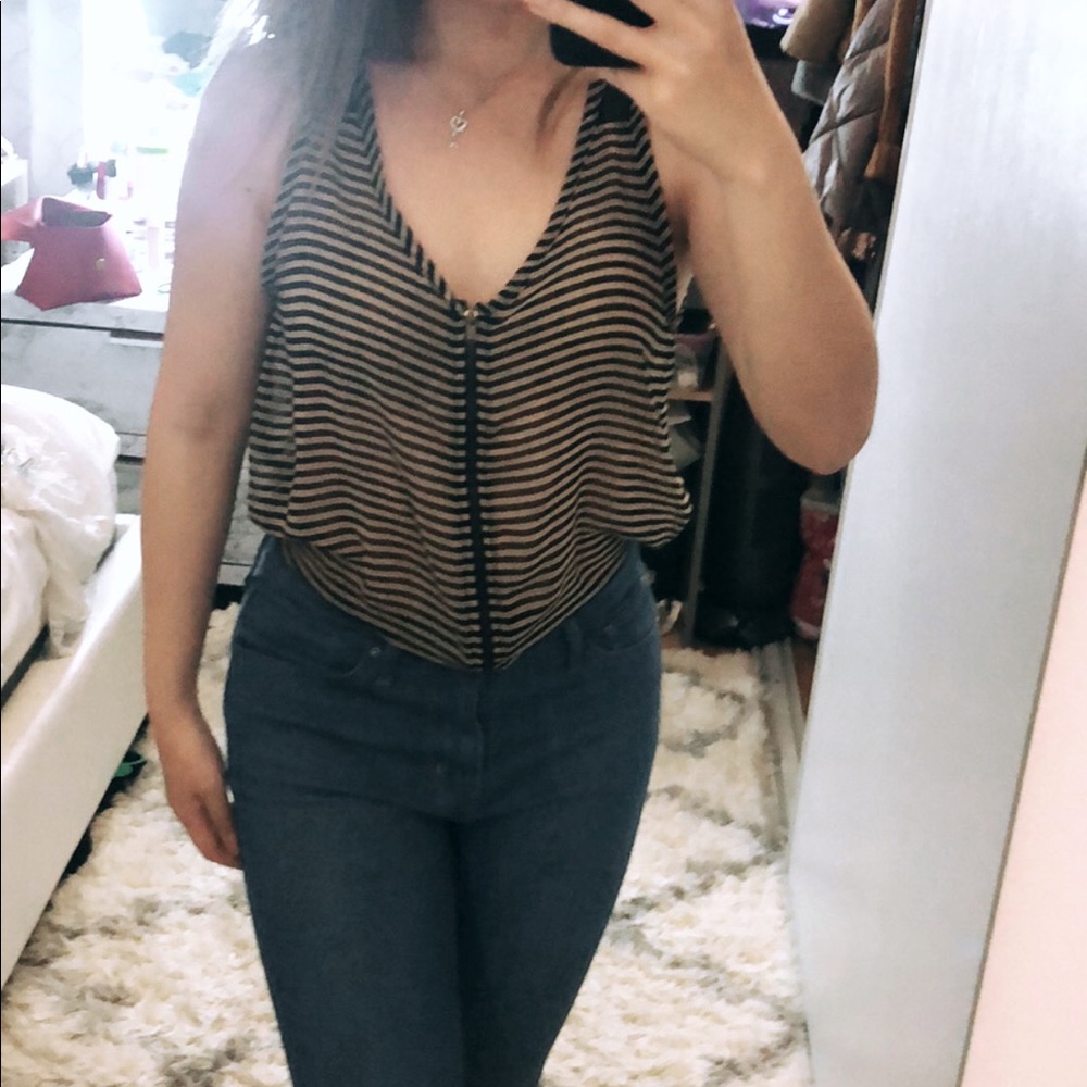 Stripe see through top